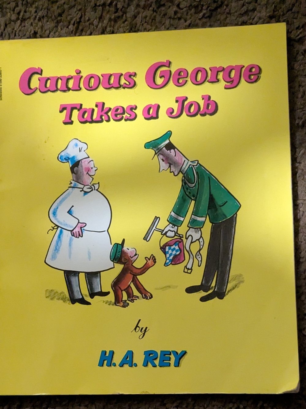 Curious George Takes a Job - Yellow Children's Book by